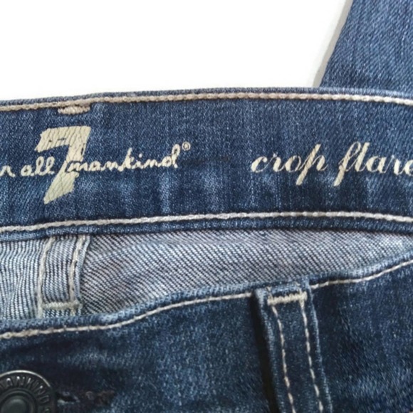 7 For All Mankind Blue Ankle & Cropped Jeans - Picture 7 of 10
